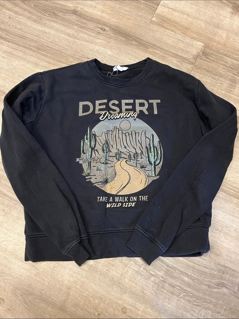 Black Desert Dreaming Graphic Crewneck Sweatshirt